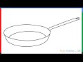 How to draw a Frying pan step by step for beginners