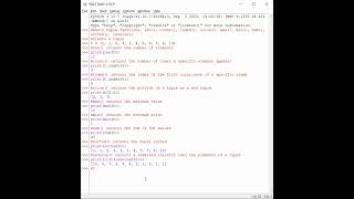 Basic Python tuple functions: len() count() index() slice() max() min() sum() sorted() reverse()