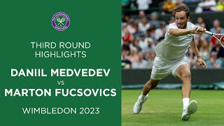 Daniil Medvedev vs Marton Fucsovics | Third Round Highlights | Wimbledon 2023