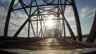 Driving Across The Lacon Bridge and Sparland, Illinois