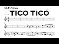 Tico Tico D Minor 130bpm Alto Sax Sheet Music Backing Track Play Along Partitura