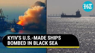 Russia Destroys And Drowns Ukraine's U.S.-Made Military Ships In Black Sea Near Crimea | Watch