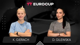 14:30 Katarzyna Gierach - Dominika Gilewska 23.12.2024 | TT Euro.Cup Women Poland Star.