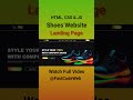 Create Shoes Website Using HTML & CSS | Fast Code