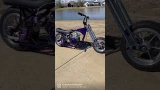 Check out my latest custom build #minibike #custom #motovox #springer #purple #chrome #pocketbike