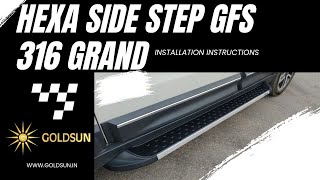 TATA HEXA SIDE STEP | GOLDSUN AUTO PVT LTD | WWW.GOLDSUN.IN GFS 316 GRAND #sidesteps #footrest #car