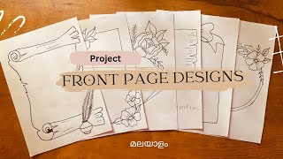 Assignments/project front page design ideas📝🎨 മലയാളം video 🍁