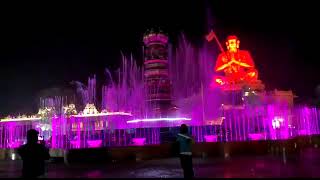 Statue of Equality laser show! A Musical Fountain ( 42ft. )! Sri ramanujacharya.