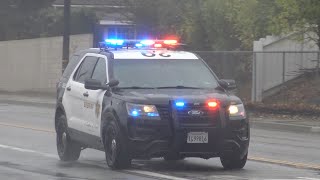 Rainy Day: LACoFD, LASD Responding Code 3 \u0026 Detention at Gunpoint