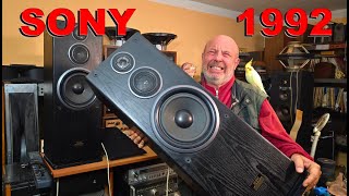 90s SONY SS-E411 Floorstanding Speakers made in Belgium Sound Test