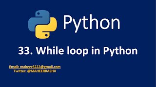 33. While loop in Python