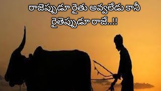 Telugu Farmer quotes |తెలుగు రైతు quotes | రైతు ఎప్పుడు రాజే | REDDY YTC