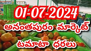 July 1, 2024 Anantapur tomato market rates/Ananthapuram tomato market price #todayTomatoprice