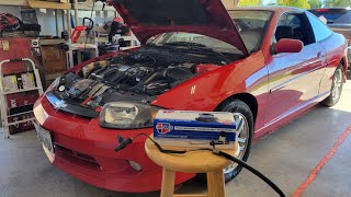 CHEVROLET CAVALIER LS // CLUTCH MASTER CYLINDER / HYDRAULIC CLUTCH LINE REPLACEMENT