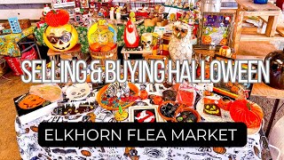 Elkhorn Antique Flea Market Selling \u0026 Buying Vintage Halloween ! Thrifting treasure Wisconsin haul