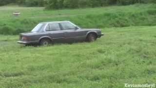 E30 325e off road (3) - Jump, slides and drifts!!