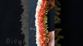 Beautiful flower veni/Gajra with tuberose and firecracker flowers/DIY French flower garland