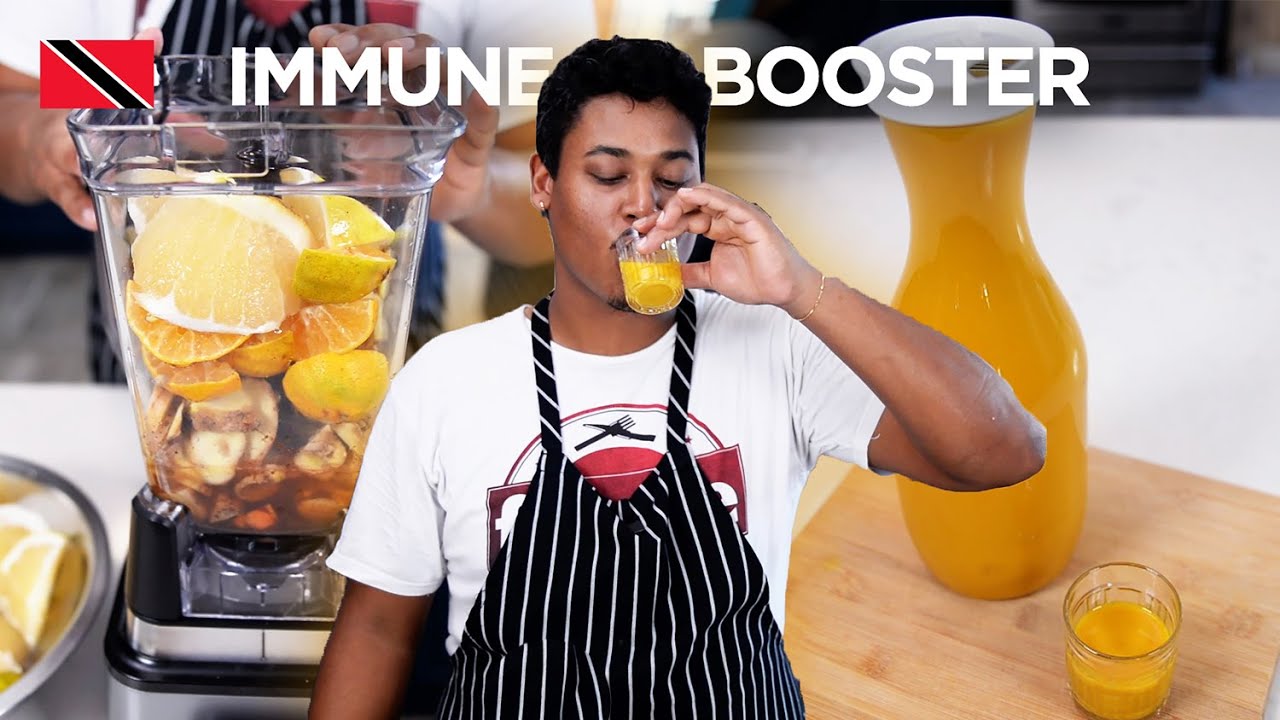 Natural Immune Booster Shot Recipe By Chef Shaun 🇹🇹 Foodie Nation - YouTube