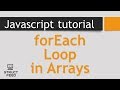 JavaScript Tutorial 15 - forEach Loop in Arrays