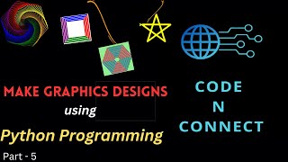 How to create graphic designs using Python | (square shape - increasing sides and multiple color )
