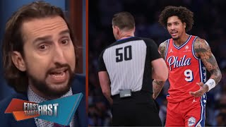 FIRST THINGS FIRST | 76ers were robbed by refs? - Nick on controversial ending t