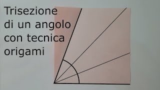 Trisezione di un angolo con gli origami