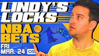 NBA Picks for EVERY Game Friday 3/24 | Best NBA Bets & Predictions | Lindy's Leans Likes & Locks