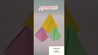How To Make a easy Paper pyramid - Origami (AAA)