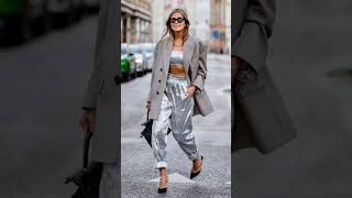 #silver #pants#metalic #clour #dressup #styles #fashion #fashionblogger #2023#viral