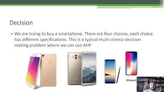 How to use AHP to select a smartphone