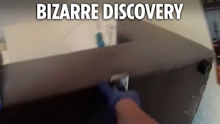 Watch hilarious moment cops find half-naked man hiding in COUCH