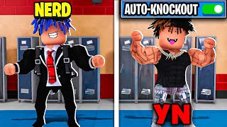 I Became a YN with AUTO KNOCKOUT in Roblox Fight In a School