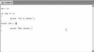 Perl Tutorials -Part 34- The 'elsif ladder'