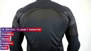 WICKED STOCK Potomac Protective Riding Shirt Armored CE Level 1 Mesh All Season