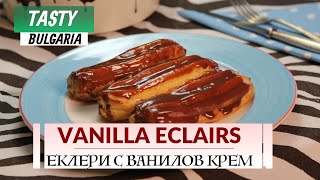 Chocolate Eclairs with Vanilla pastry cream