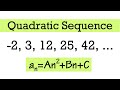 How to find a formula for a quadratic sequence (3 examples)