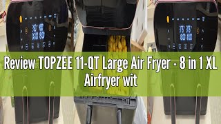 Review TOPZEE 11-QT Large Air Fryer - 8 in 1 XL Airfryer with Flex Basket, Divider for Dual Cooking,