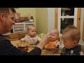 5 Babies Try Solids For The First Time - Freels Quintuplets First Foods