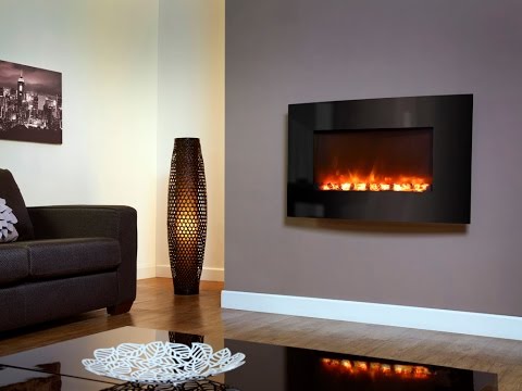 Celsi Electriflame Curved Black Glass Electric Fire Cheap