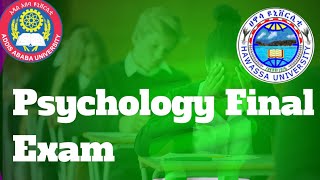 Freshman psychology final exam||with detailed explanation