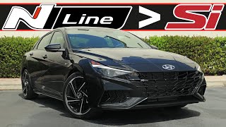 *TESTED* Is the 2022 Hyundai Elantra N Line (DCT) better than NEW Honda Civic Si?