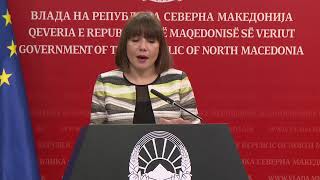 Прес-конференција на министерката за образование и наука, Мила Царовска