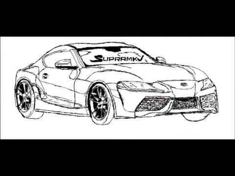 How To Draw A Toyota Supra MKV - Step By Step - YouTube