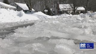 Roads still covered in ice days after weekend storm