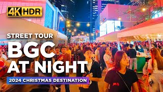 This is How the PHILIPPINES Celebrates CHRISTMAS! | See the LIVELY Streets of BGC at Night 2024