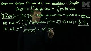 Convolution and the Laplace Transform