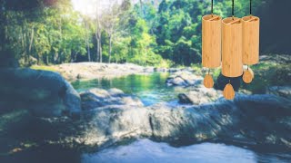 WATER Koshi Wind Chimes Meditation - Nature River Sounds for Sleep and Relax