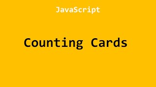 Counting Cards JavaScript