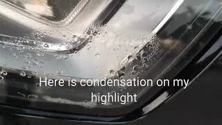 Audi highlight condensation solved in 2 minutes  audia 6 c7 apa in faruri condens