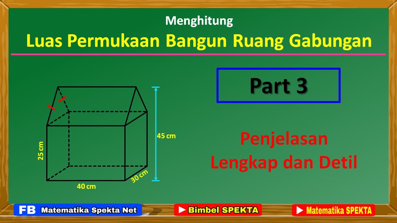 Cara Mudah Menghitung Luas Permukaan Gabungan Bangun Ruang || PART 3 ...